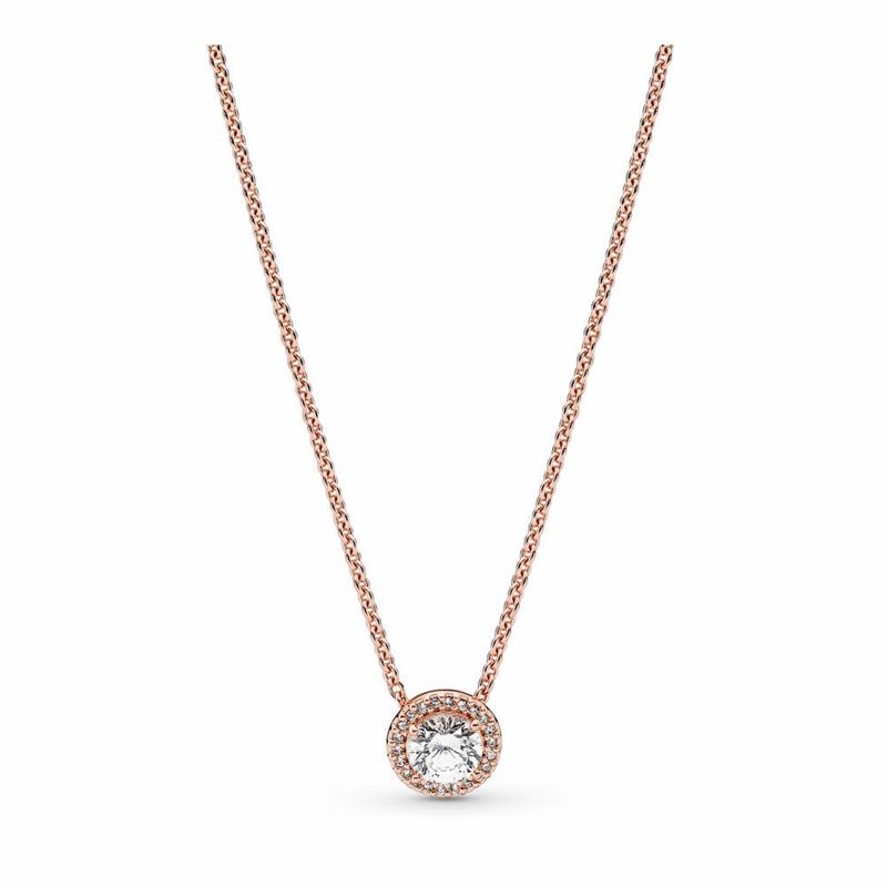 Pandora Rose™ Classic Elegance Necklace - Pandora Rose/Cubic Zirconia - Canada | XO6048KJ